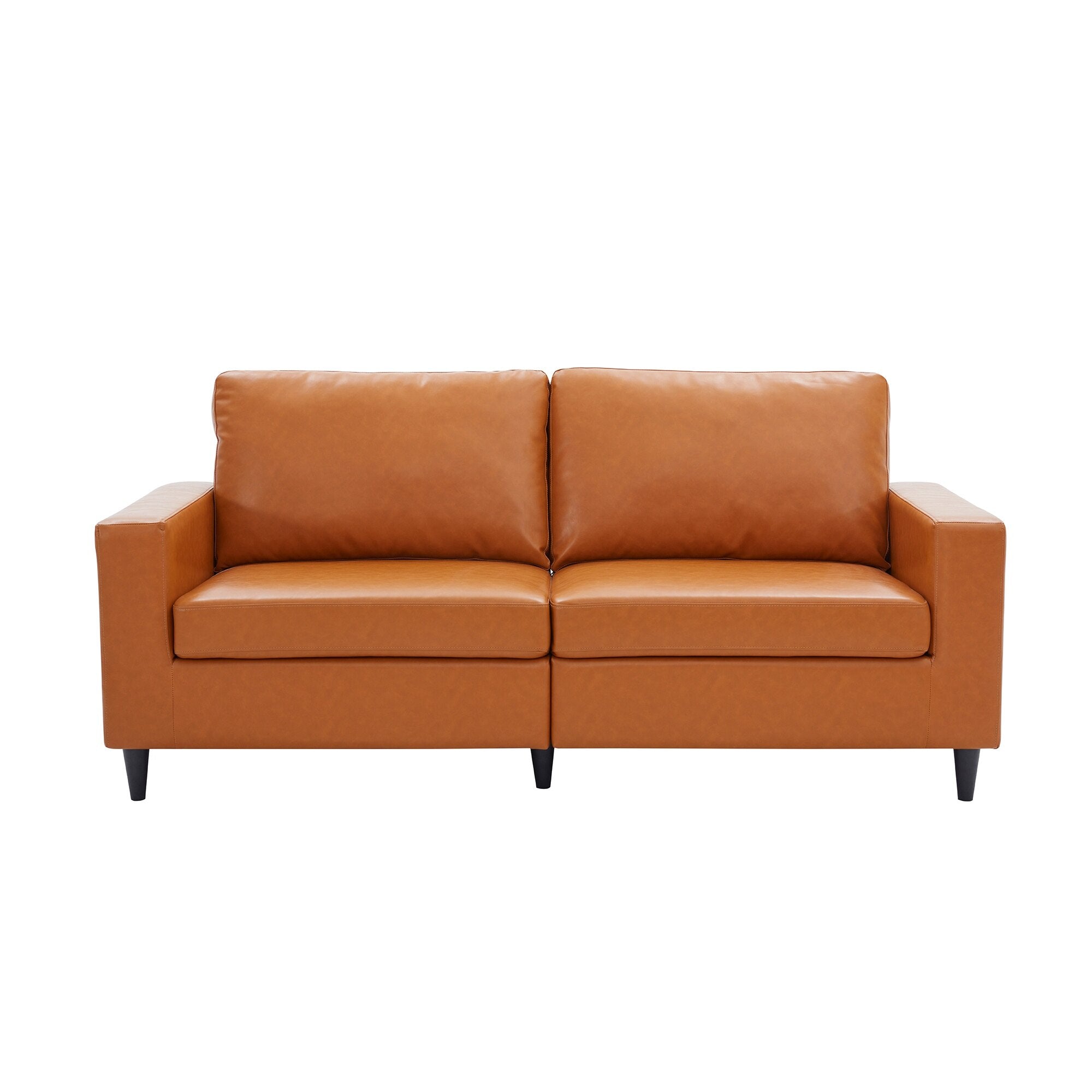 Furniture  Modern Style  3 Seat Sofa  PU Leather Upholstered Couch Furniture for Home or Office (3-Seat Sofa)