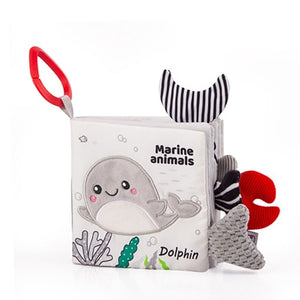 Kidsbooks Baby Early Learning Tearing Tail Cloth Book Parent-child Interactive Sound Paper Puzzle Cloth Book Toy