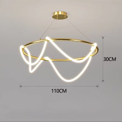 Post-Modern Restaurant Notes Long Hose Lamp Creative Bar Cafe Shop Art Front Desk Designer Chandeliers