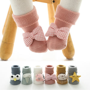 Thicken Baby Kids Socks Autumn Winter Cotton Striped Socks Warm Toddler Boy Girls Floor Socks Children Clothing Accessories