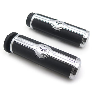 For Harley Davidson 1996-Later VRSC XL XR Dyna Softail YAMAHA Chr Aftermarket Free Shipping Motorcycle Parts Skull 1" Hand Grips