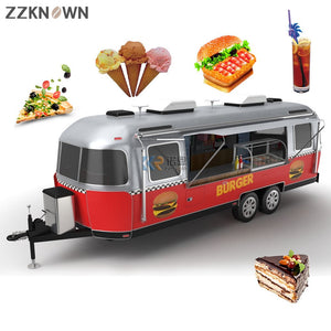8M Length Custom Airstream Cart Concession Mobile Food Truck Ice Cream Mobile Trailers Catering Truck For Sale
