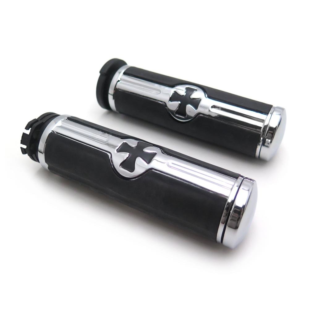 For Harley Davidson 1996-Later VRSC XL XR Dyna Softail YAMAHA Chr Aftermarket Free Shipping Motorcycle Parts Skull 1" Hand Grips