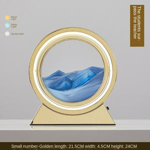 3D Hourglass LED Lamp Quicksand Moving Sand Art Sand Scene Dynamic Living Room Decoration Accessories Modern Home Decor Gift