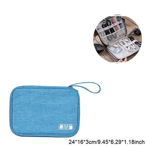 Travel Wire Bag Portable Waterproof Cable Pouch USB Electronics Charger Organizer Digital Gadget Kit Cosmetic Case Accessories