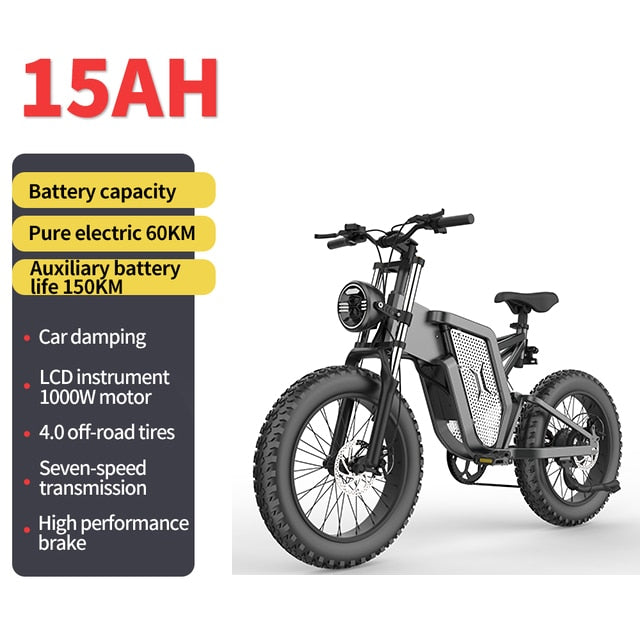 EKX X20 Electric Bike Mountain Moped Ebike 20 Inch Fat Tire 2000W 48V 30AH Men&#39;s Road EBike Electric Bicycle For Adults E Bikes