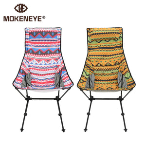 Ultralight Portable Folding Chair Garden Chair Ethnic Customs with Storage Bag and Pillow Aluminum Bracket Outdoor Fishing Camp