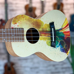 Ukulele Top Solid Acoustic Electric Concert 23 Inch No Logo Color Hawaiian Guitar Ukelele Spruce Mahogany Guitarra