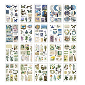 Mr.paper 4 Styles 20Pcs / Set Retro Plant Sticker Book Creative INS Style Hand Account Material Paper Decorative Stickers