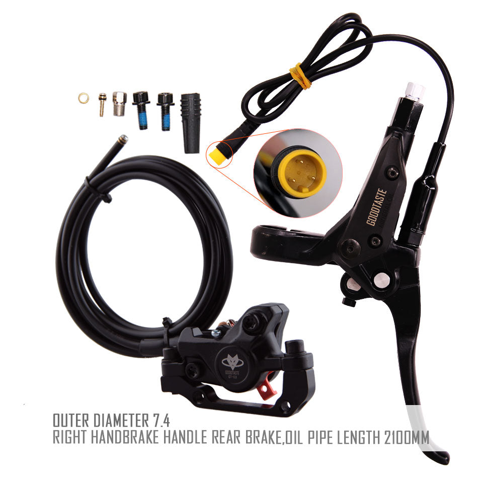 GT03 E-Bike MTB Scooter Split 2100mm Tubing Price Left Disc Cut Power Off Xod Bafang Parts 3 Pin Hydraulic Brakes for Bikes