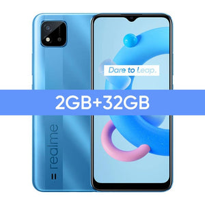 Global Version Realme C11 2021 2GB RAM 32GB ROM Smartphone 6.5 Large Display 8MP Camera 5000mAh Battery Play Store