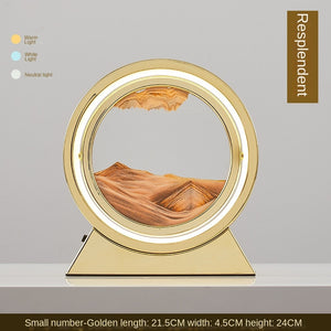 3D Hourglass LED Lamp Quicksand Moving Sand Art Sand Scene Dynamic Living Room Decoration Accessories Modern Home Decor Gift