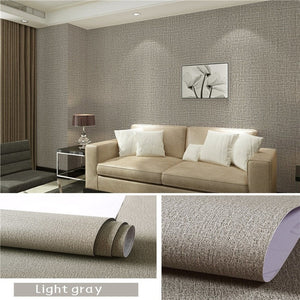 Cloth Wallpaper Self Adhesive  PVC Plain Living Room Linen  Renovation Sticker TV Background Vinyl Contact Paper Home Decor