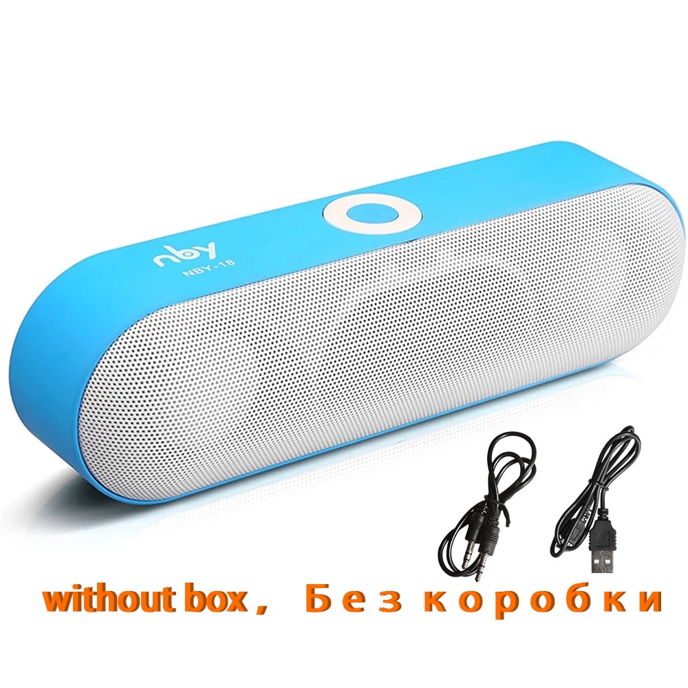 NBY 18 Portable Bluetooth Speaker Mini Wireless Speakers 3D Stereo Music Surround Support TF Card FM Radio Subwoofer Loudspeaker