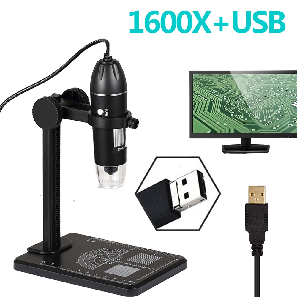 TDKMR 1200X 1080P USB High Definition Electronic Digital Microscope 7 Inch Large LCD Display for Soldering Cell Phone Repair