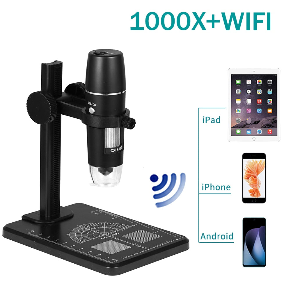 TDKMR 1200X 1080P USB High Definition Electronic Digital Microscope 7 Inch Large LCD Display for Soldering Cell Phone Repair