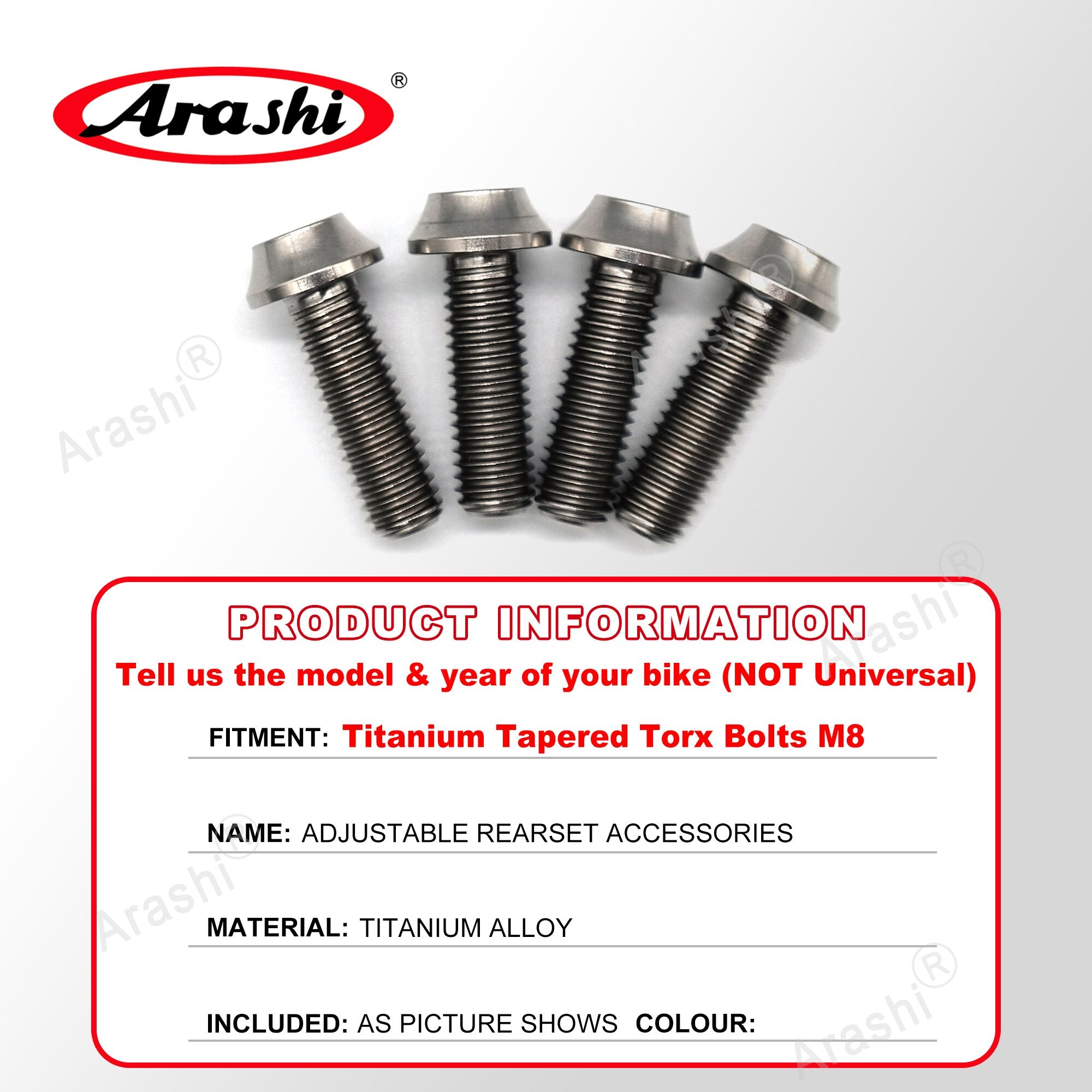 Arashi Spare Parts Adjustable Rearsets Replacement Shift Linkage Lever Gear Selector Motorcycle Footrest Spare Parts Foot Pegs