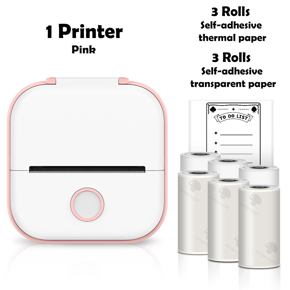 Phomemo T02 Portable Mini Wireless Thermal Pocket Printer Self-adhesive Stickers Use for DIY,Journal Sticker impresora portátil