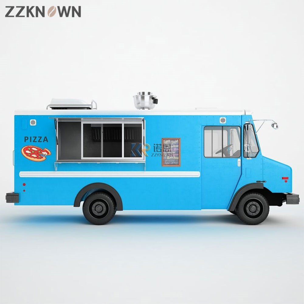 Mobile Electric Food Truck Fast Food Trailer with Full Kitchen Breakfast Snack Vending Carts for Sale USA