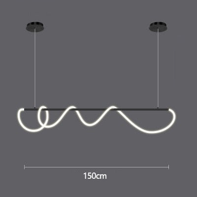 Post-Modern Restaurant Notes Long Hose Lamp Creative Bar Cafe Shop Art Front Desk Designer Chandeliers