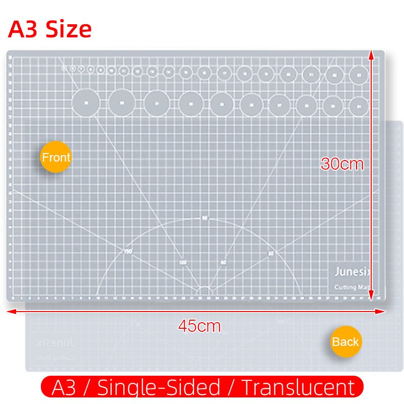 Professional Cutting Mat for Sewing Craft Hobby Scrapbooking Quilting Project, Self Healing Double-Sided Rotary Green Board Pad