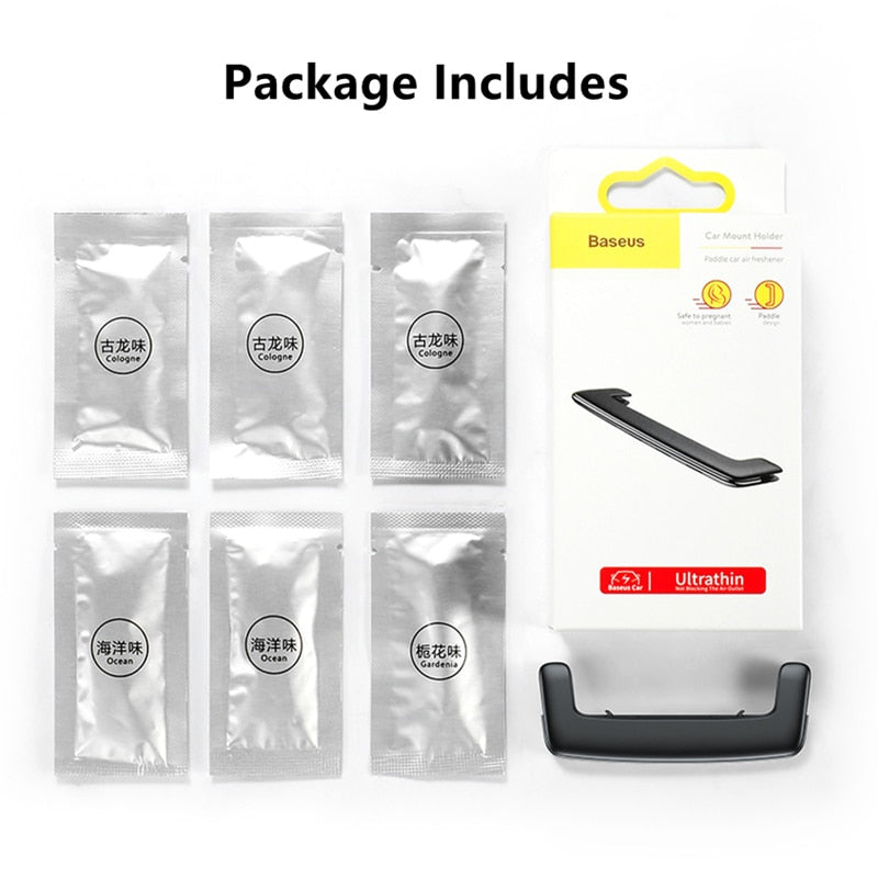 Baseus Car Air Freshener Car Clip Fragrance For Auto Interior Accessories Mini Reuse Car Diffuser For Air Vent Car Solid Perfume