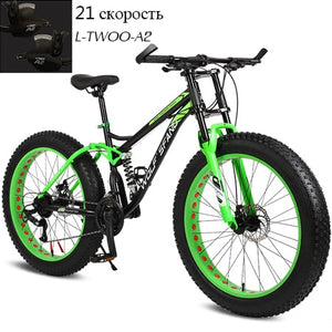 wolf's fang Bicycle 26 inch 21 speed  Fat Mountain Bike road bikes mtb Man fat bike bmx Spring Fork bicycle Free shipping