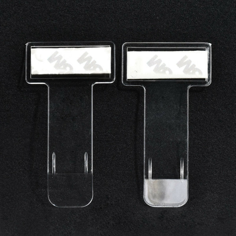 2pcs Transparent Car Vehicle Parking Ticket Receipt Permit Card Holder Clip Sticker Windscreen Plastic Universal Car Accessories