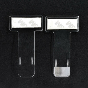 2pcs Transparent Car Vehicle Parking Ticket Receipt Permit Card Holder Clip Sticker Windscreen Plastic Universal Car Accessories