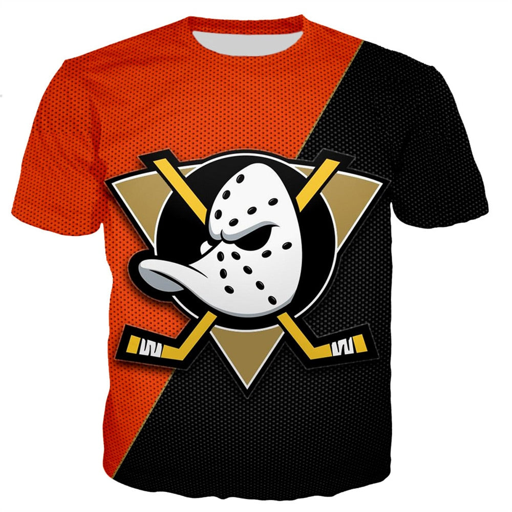 Spring and Summer Women's Short-sleeved Hockey Baseball Golf Street Style Element Clothing 3D Printing Men's T-shirt