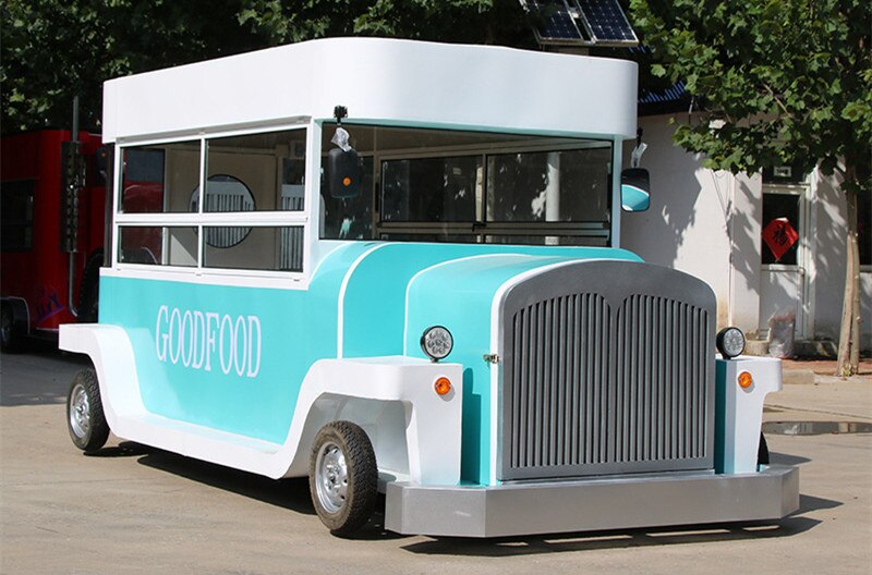 Mobile Food Cart Fried Barbecue Street Food Vending Kiosk Multifunctional Electric Ice Cream Milk Tea Fast Food Truck