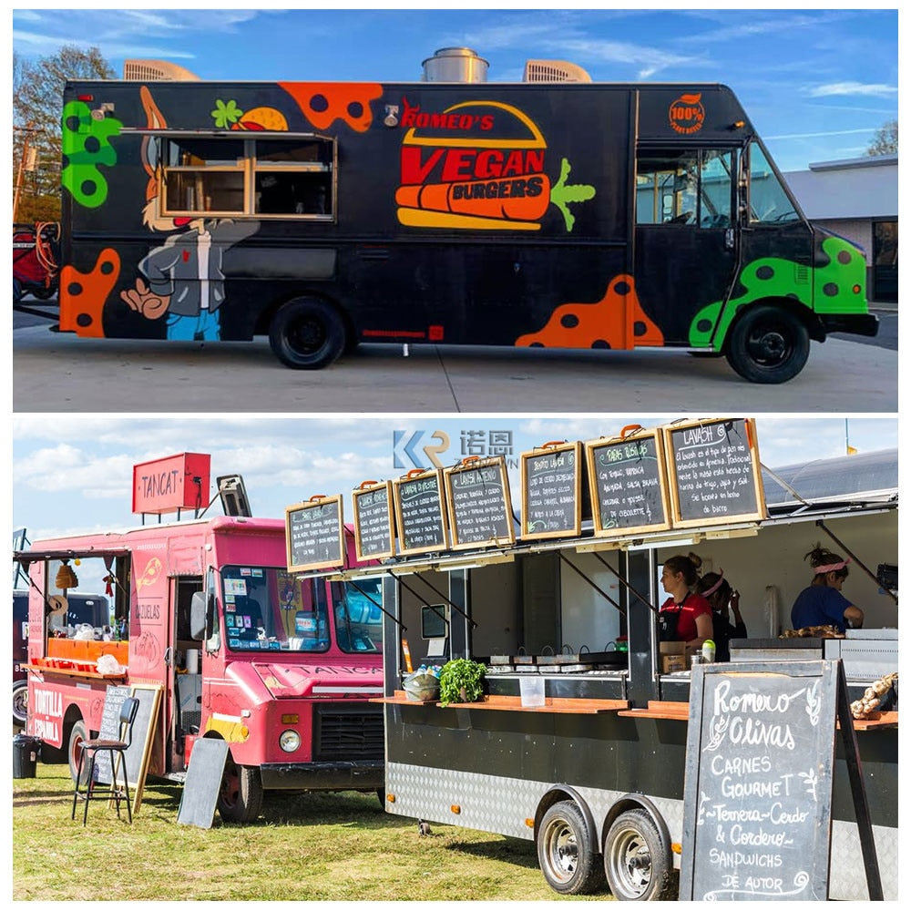 Wholesale Price Fast Food Truck Mobile Food Cart Trailer Food Vending Van Catering Truck For Sale