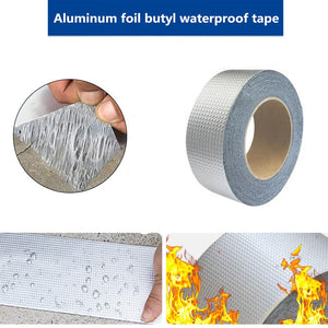 Aluminum Foil Butyl Rubber Tape Self Adhesive High temperature resistance Waterproof for Roof Pipe Repair Home Renovation Tools