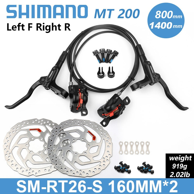 Shimano BR BL MT200 Bicycle Hydraulic Brake 800/1350/1450mm MTB Hydraulic Disc Brake Mountain Bike Upgrade MT315 Bike Parts