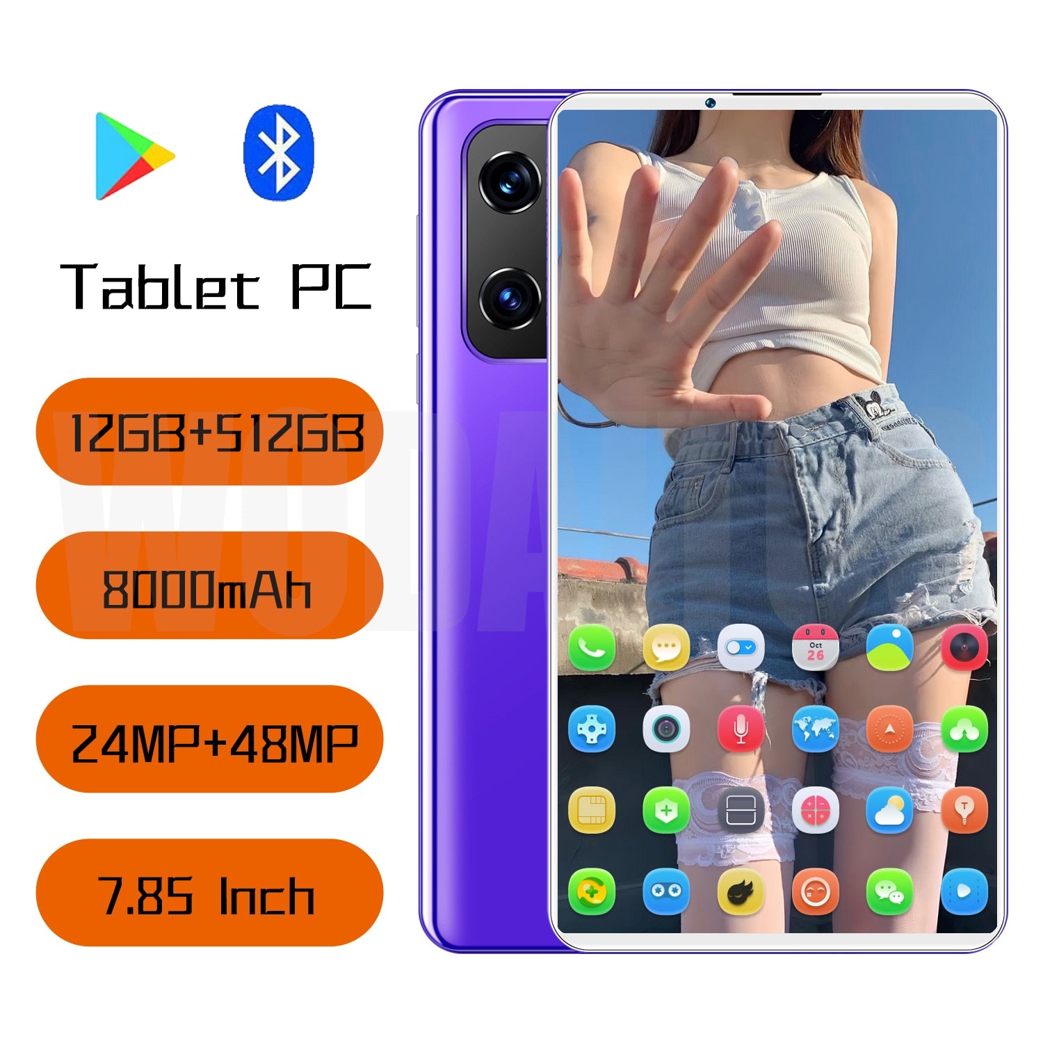 Global Version M12 Tablet Android 12 WPS Office Notebook 7.85Inch Laptop Google Play Pad MINI 12GB 512GB 8800mAh 5G Keyboard Hot