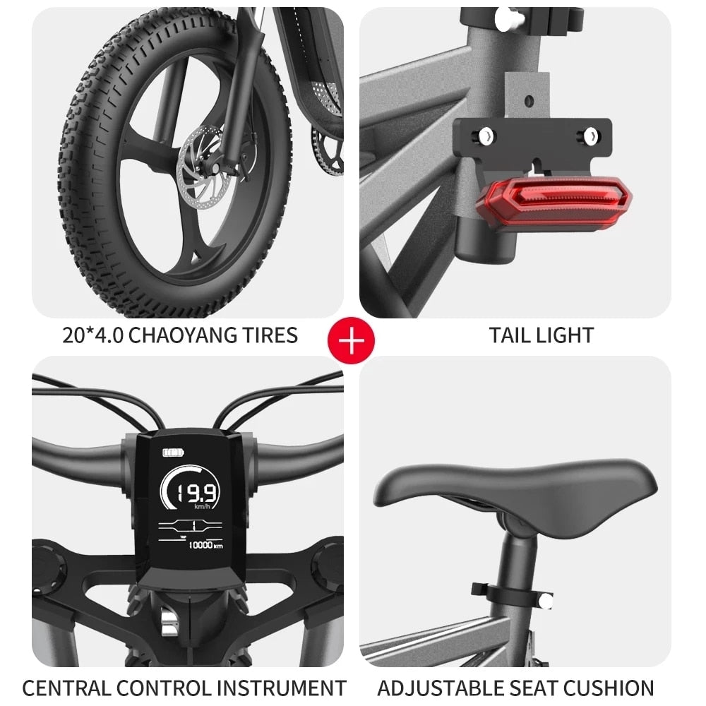 EKX X20 Electric Bike Mountain Moped Ebike 20 Inch Fat Tire 2000W 48V 30AH Men&#39;s Road EBike Electric Bicycle For Adults E Bikes