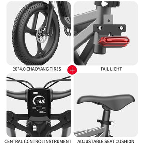EKX X20 Electric Bike Mountain Moped Ebike 20 Inch Fat Tire 2000W 48V 30AH Men&#39;s Road EBike Electric Bicycle For Adults E Bikes