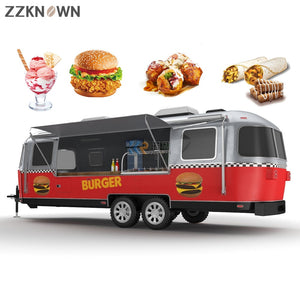 8M Length Custom Airstream Cart Concession Mobile Food Truck Ice Cream Mobile Trailers Catering Truck For Sale