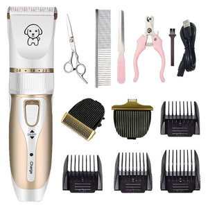 Dogs Clipper Grooming Clipper Kit USB Professional Rechargeable Low-Noise Clipper For Dog  Pets Hair Trimmer Display Battery