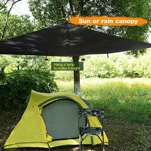 210T Waterproof Tarp Tent Shade Outdoor Camping Hammock Rain Fly UV Garden Awning Canopy Sunshade Ultralight Rhombus/Hexagonal