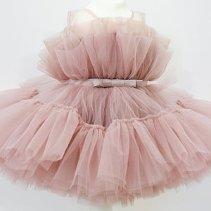 Baby Clothes for Girls Toddler Kids Wedding Princess Gown Girl Elegant Birthday Dress Tulle Bridesmaid Evening Party Dresses