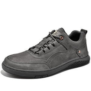 Men's genuine Leather Shoess lace up Trend Comfortable Men Shoes outdoor British Fashion Men High Top Sneakers Moccasins Men