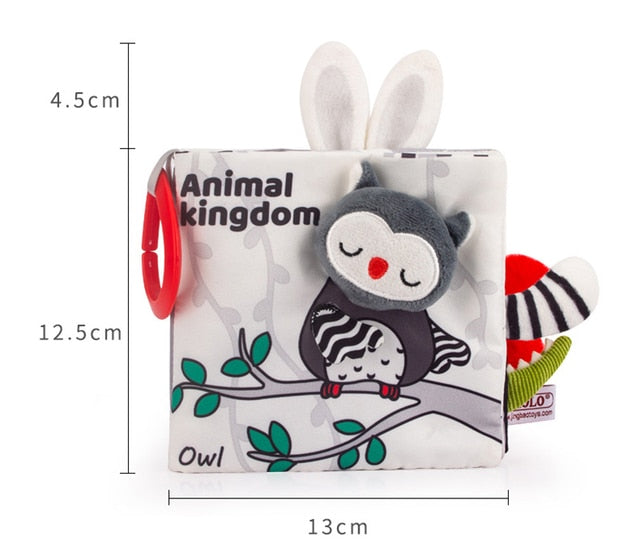 Kidsbooks Baby Early Learning Tearing Tail Cloth Book Parent-child Interactive Sound Paper Puzzle Cloth Book Toy