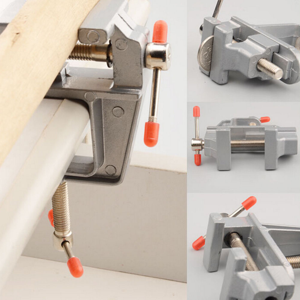 NEW Arrival 3.5" Aluminum Miniature Small Jewelers Hobby Clamp On Table Bench Vise Mini Tool Vice Muliti-Funcational