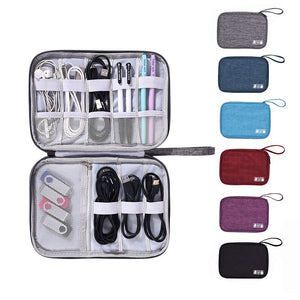 Travel Wire Bag Portable Waterproof Cable Pouch USB Electronics Charger Organizer Digital Gadget Kit Cosmetic Case Accessories