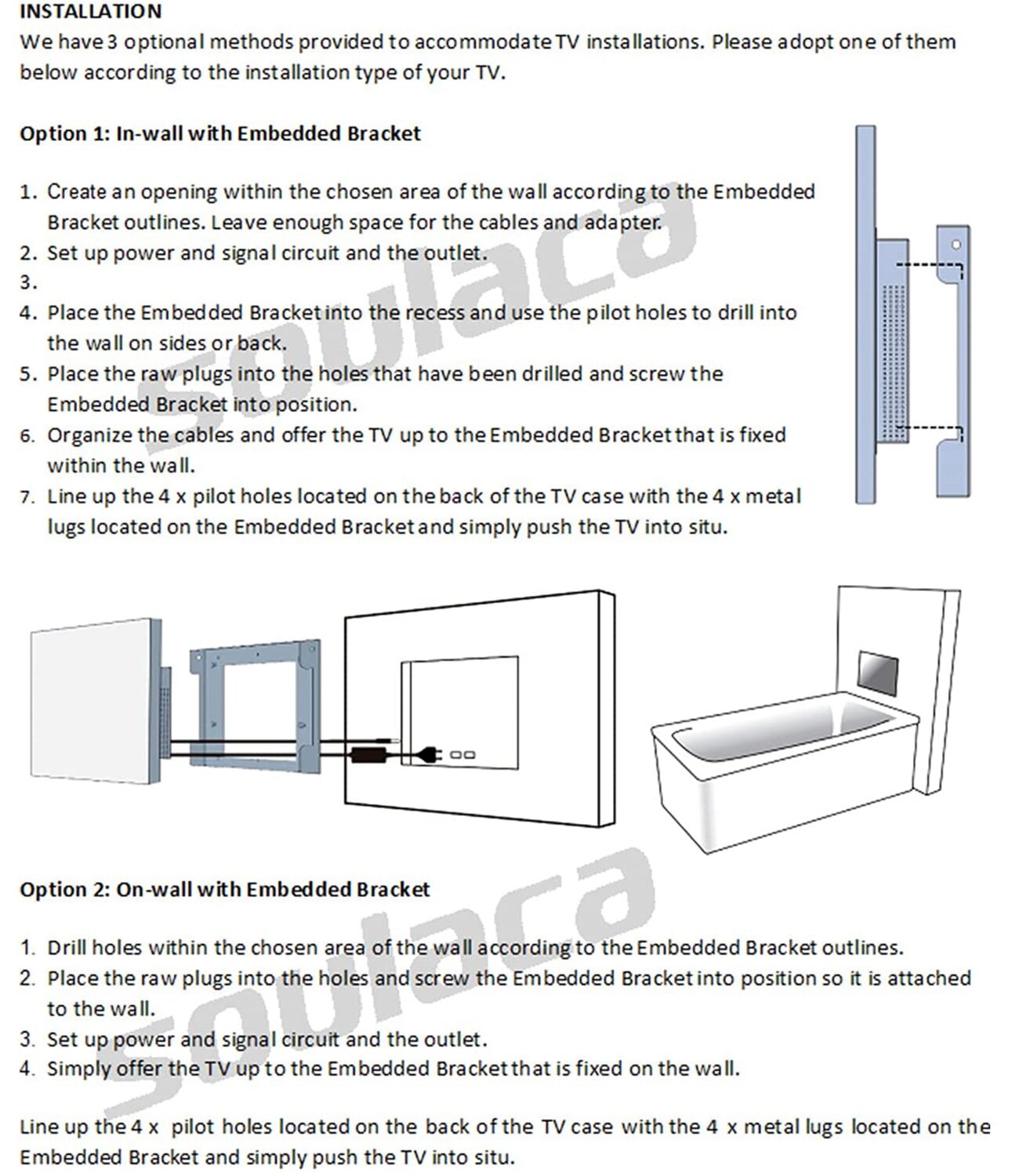 Souria 22 inches Smart Mirror for Bathroom Touchscreen LED TV Android WiFi Bluetooth ATSC DVB Hotel Television