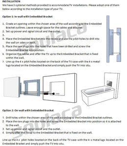 Souria 22 inches Smart Mirror for Bathroom Touchscreen LED TV Android WiFi Bluetooth ATSC DVB Hotel Television
