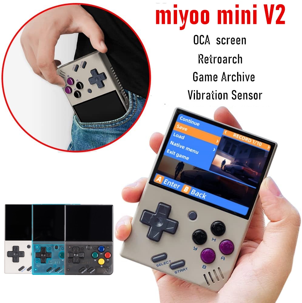 MIYOO MINI V2 Portable Retro Handheld Video Game Console Linux System Classic Gaming Emulator 2.8Inch IPS HD Screen Games Gifts