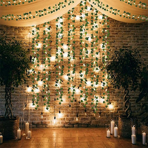 Artificial Leaf Flower 10m 5m Led String Lights Garland Fairy Lights Decor Wedding Garden DIY Christmas Lights Home Decoration