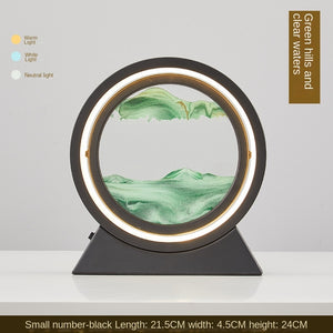 3D Hourglass LED Lamp Quicksand Moving Sand Art Sand Scene Dynamic Living Room Decoration Accessories Modern Home Decor Gift